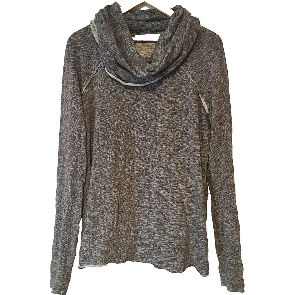 Free People Beach Two Body Pullover Women's One Size Heathered Gray Cowl Neck